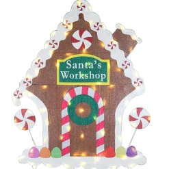 Hot 42 in. Pre-Lit Gingerbread House Decorative Accents