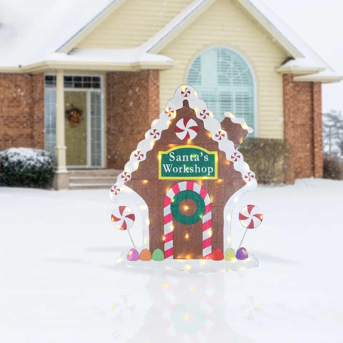Hot 42 in. Pre-Lit Gingerbread House Decorative Accents