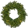 New 24 in. Pre-Lit Kingswood Fir Wreath with Dual Color Infinity Lights Pre-Lit Christmas Wreaths|21-24 Inch Christmas Wreaths