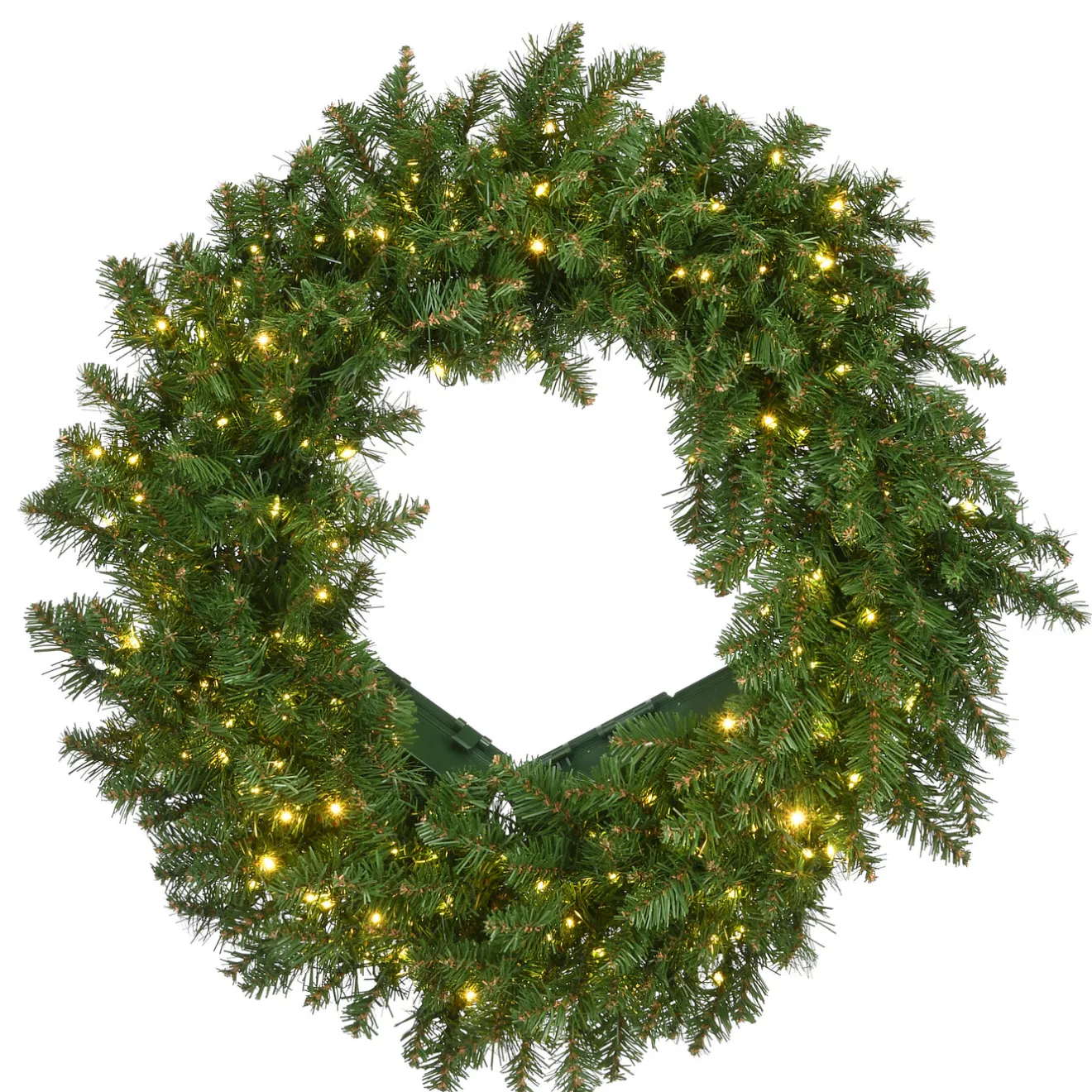 New 24 in. Pre-Lit Kingswood Fir Wreath with Dual Color Infinity Lights Pre-Lit Christmas Wreaths|21-24 Inch Christmas Wreaths