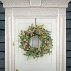 Sale 30 in. Pre-Lit North Conway Wreath with Warm White LED Lights Pre-Lit Christmas Wreaths|25-36 Inch Christmas Wreaths