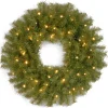 24 in. Pre-Lit Norwood Fir Wreath with Twinkly LED Lights Pre-Lit Christmas Wreaths|21-24 Inch Christmas Wreaths