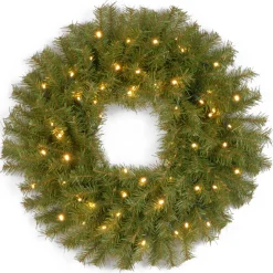 24 in. Pre-Lit Norwood Fir Wreath with Twinkly LED Lights Pre-Lit Christmas Wreaths|21-24 Inch Christmas Wreaths