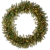 Best 48 in. Pre-Lit Norwood Fir Wreath with Clear Lights Pre-Lit Christmas Wreaths|37-60 Inch Christmas Wreaths