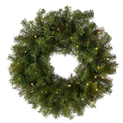 Clearance 30 in. Pre-Lit Norwood Fir Wreath with LED Lights Pre-Lit Christmas Wreaths|25-36 Inch Christmas Wreaths
