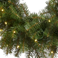 Clearance 30 in. Pre-Lit Norwood Fir Wreath with LED Lights Pre-Lit Christmas Wreaths|25-36 Inch Christmas Wreaths