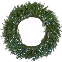 Online 48 in. Pre-Lit Norwood Fir Wreath with Multicolor Lights Pre-Lit Christmas Wreaths|37-60 Inch Christmas Wreaths
