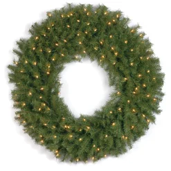 Discount 36 in. Pre-Lit Norwood Fir Wreath with Clear Lights Pre-Lit Christmas Wreaths|25-36 Inch Christmas Wreaths