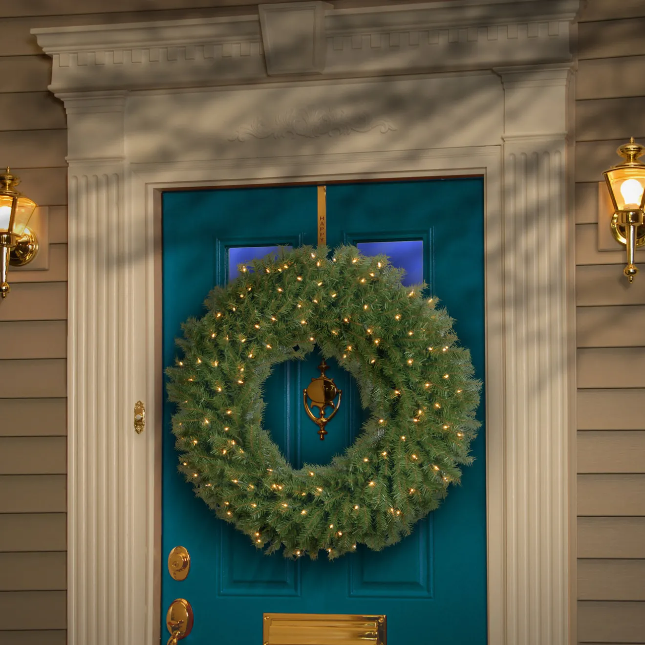 Discount 36 in. Pre-Lit Norwood Fir Wreath with Clear Lights Pre-Lit Christmas Wreaths|25-36 Inch Christmas Wreaths