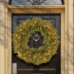 30 in. Pre-Lit Norwood Fir Wreath with Twinkly LED Lights Pre-Lit Christmas Wreaths|25-36 Inch Christmas Wreaths