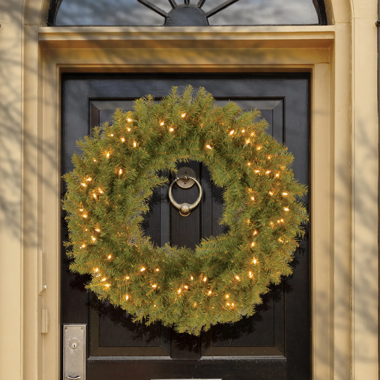 30 in. Pre-Lit Norwood Fir Wreath with Twinkly LED Lights Pre-Lit Christmas Wreaths|25-36 Inch Christmas Wreaths