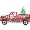 Outlet 27 in. Pre-Lit Santa in Red Truck Yard Decorations