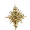 Outlet 32 in. Pre-Lit Snowy Dunhill Fir Bethlehem Star Wreath with LED Lights Pre-Lit Christmas Wreaths|25-36 Inch Christmas Wreaths