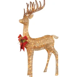 Online 48 in. Pre-lit Standing Reindeer Yard Decorations