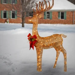 Online 48 in. Pre-lit Standing Reindeer Yard Decorations