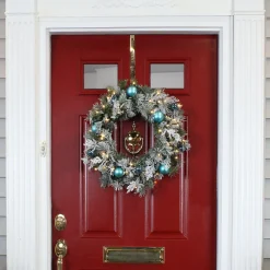 Outlet 24 in. Pre-Lit Tinkham Pine Wreath with LED Lights Pre-Lit Christmas Wreaths|21-24 Inch Christmas Wreaths