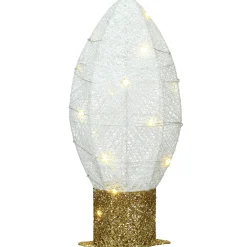 Best 20 in. Pre-Lit White Christmas Light Bulb Decoration Yard Decorations