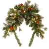 Clearance 36 in. Pre-Lit Wintry Pine Mailbox Swag with LED Lights Swags