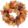 Clearance 15 in. Pumpkins and Maple Leaves Wreath Wreaths