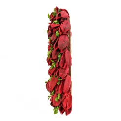 12 in. Red Petals and Leaves Floral Valentine’s Heart Wreaths