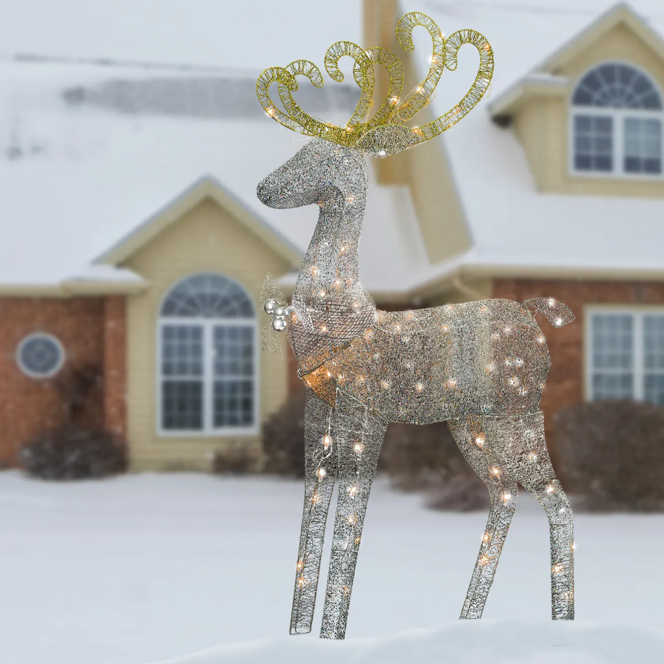 Online 60 in. Reindeer Decoration with Clear Lights Yard Decorations