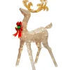 Discount 48 in. Reindeer Decoration with White LED Lights Yard Decorations