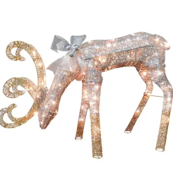 Outlet 28 in. Reindeer Decoration with LED Lights Yard Decorations