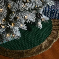 New 52 in. Rural Homestead Collection Quilted Tree Skirt Tree Skirts & Collars
