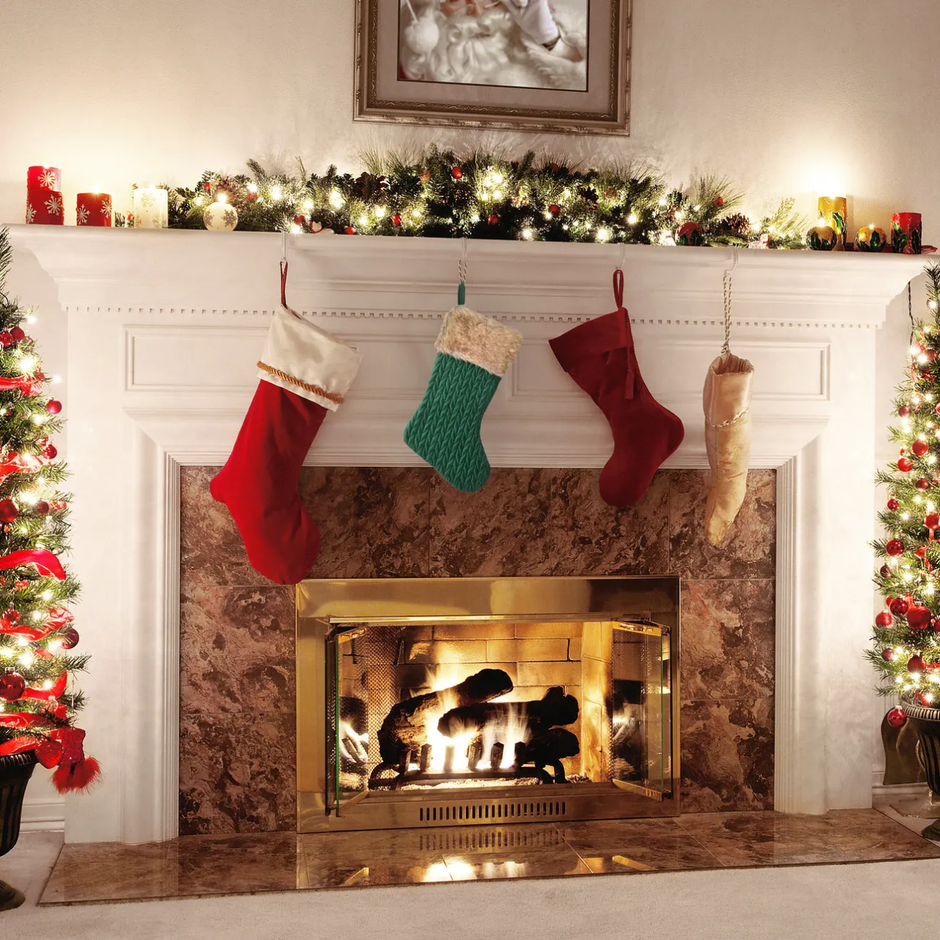Hot 19 in. Rural Homestead Collection Quilted Stocking Stockings