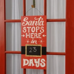 Sale 22 in. Santa Countdown Wall Art Decorative Accents