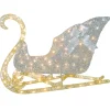 48 in. Santas Sleigh with Cool White LED Lights Yard Decorations