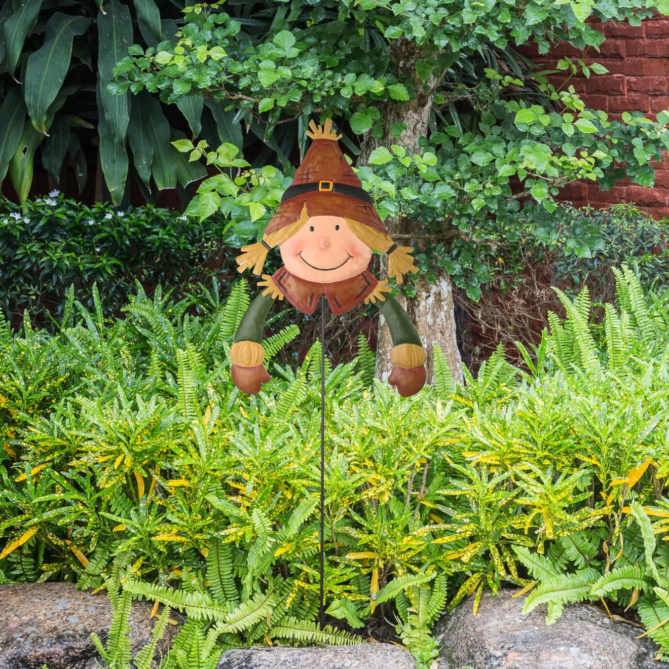 Clearance 26 in. Scarecrow Girl Garden Stake Outdoor Fall Decoration Fall Decorations