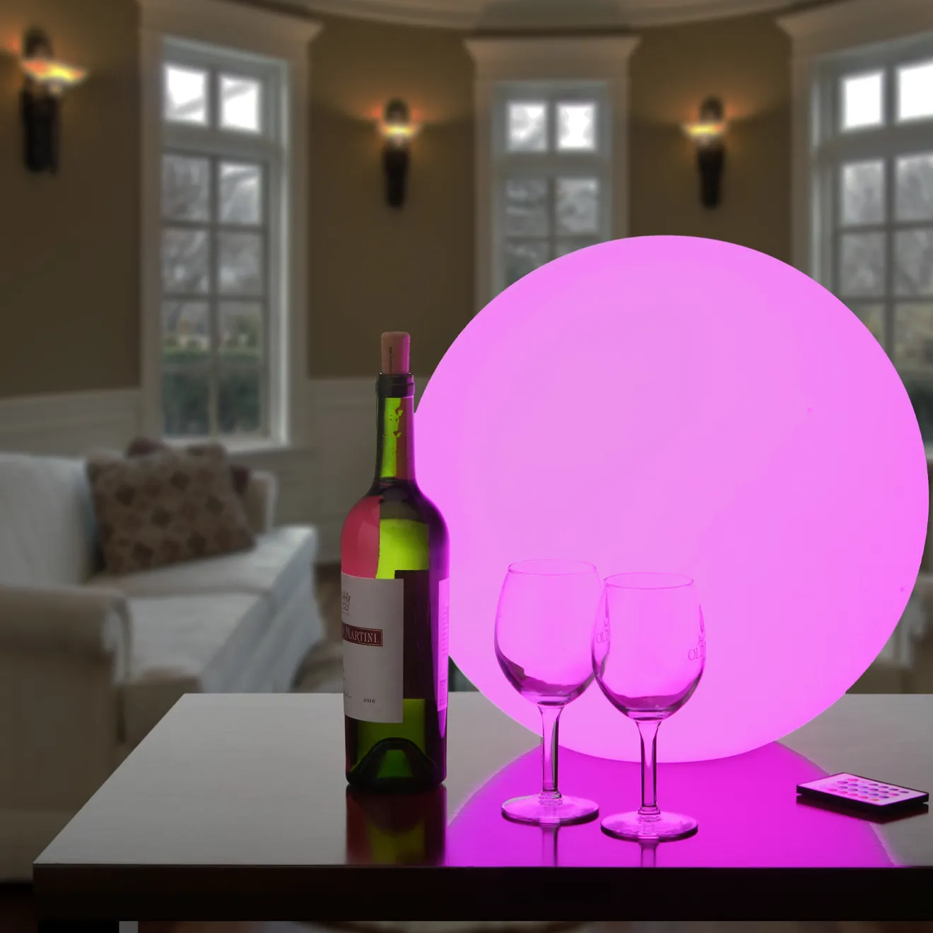 Online 16 in. Sealed Orb with Color Changing LED Lights Outdoor Lighting