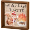 Online 8 in. Shadow Box with Cute Squirrel Hanging Wall Art Fall Decoration Fall Decorations