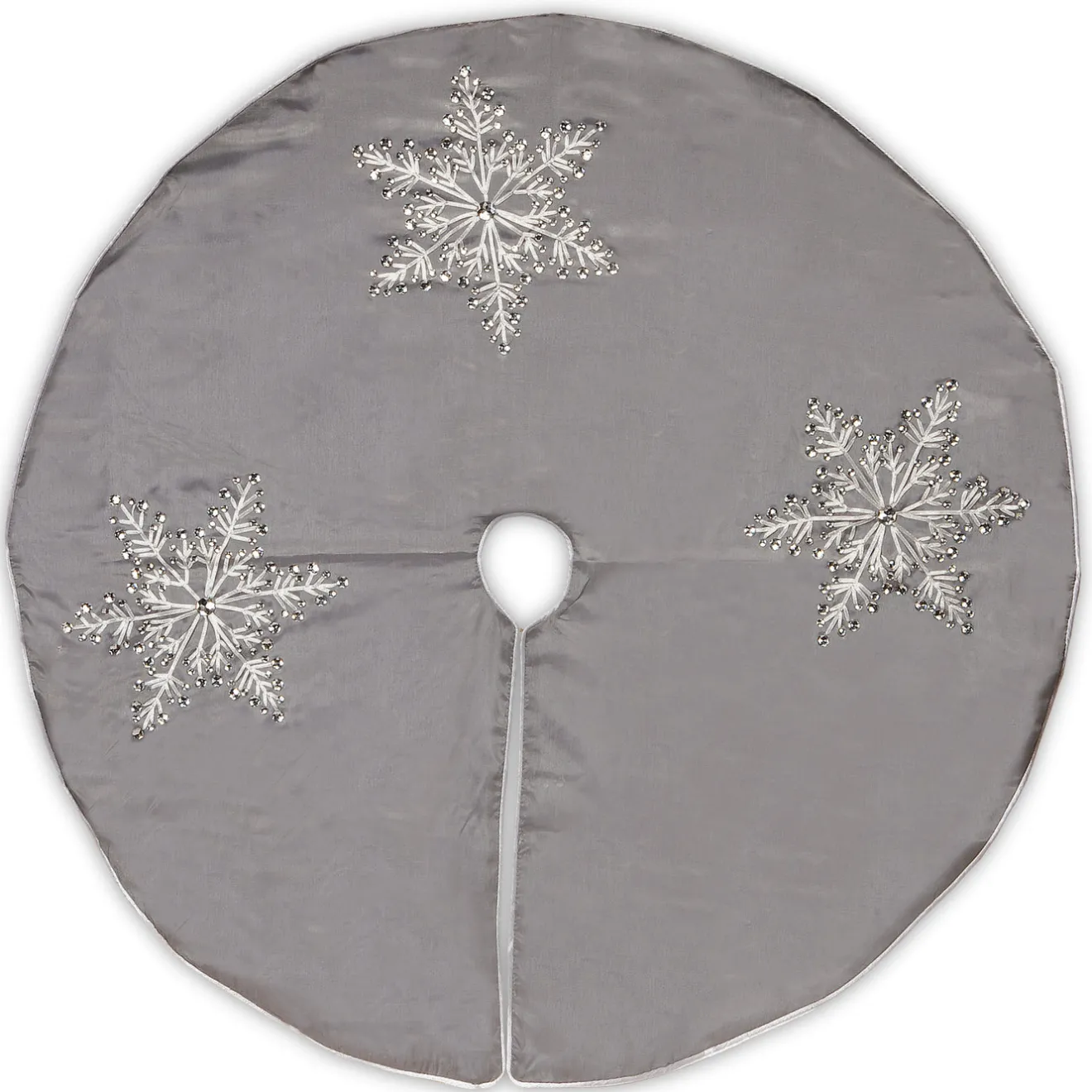 Clearance 42 in Snowflake Tree Skirt Tree Skirts & Collars