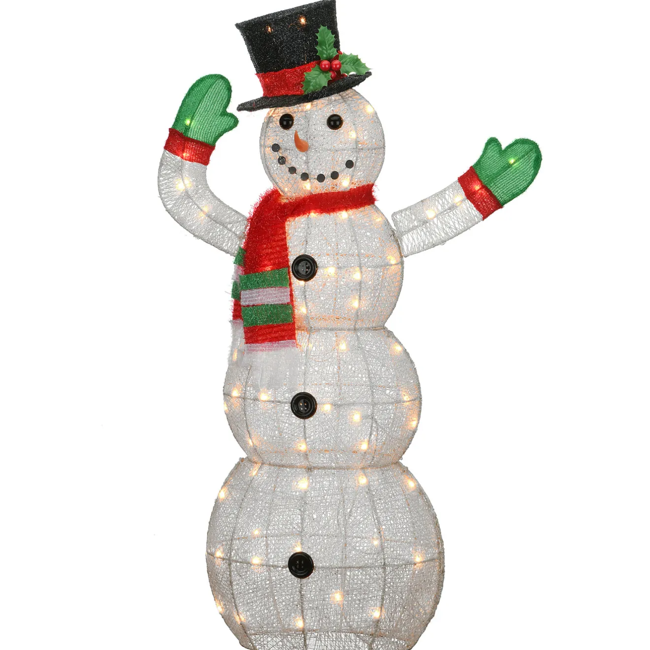 Outlet 48 in. Snowman Decoration with Clear Lights Yard Decorations