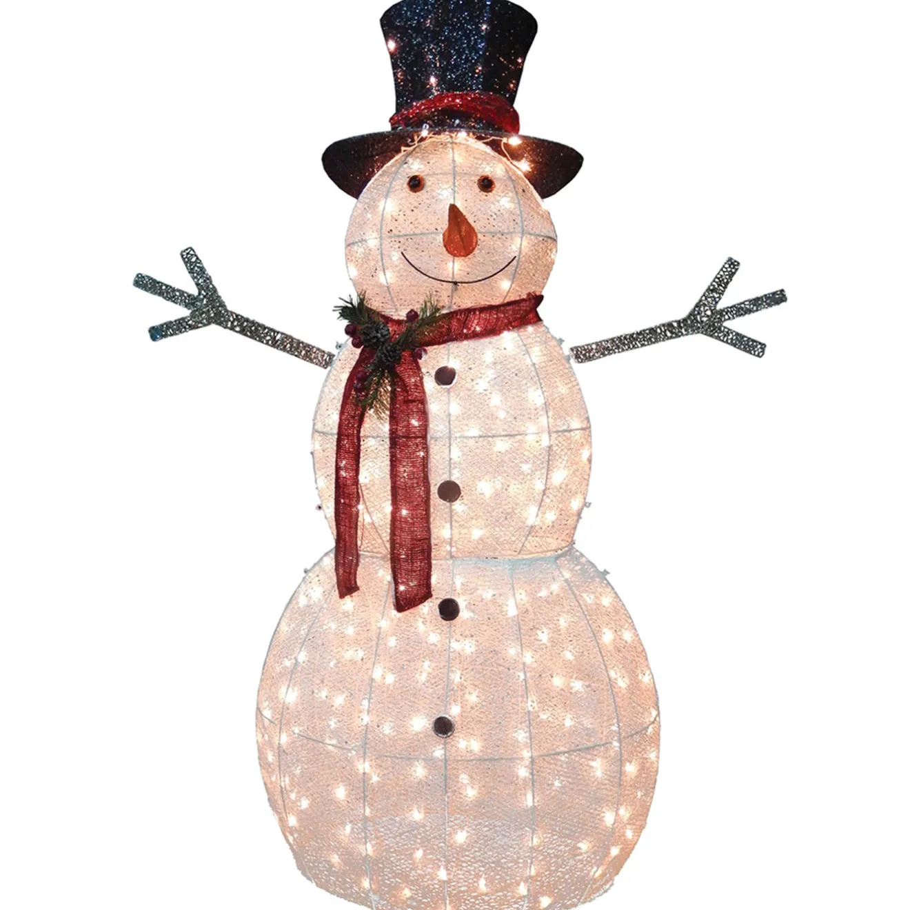 Best 60 in. Snowman Decoration with Warm White LED Lights Yard Decorations