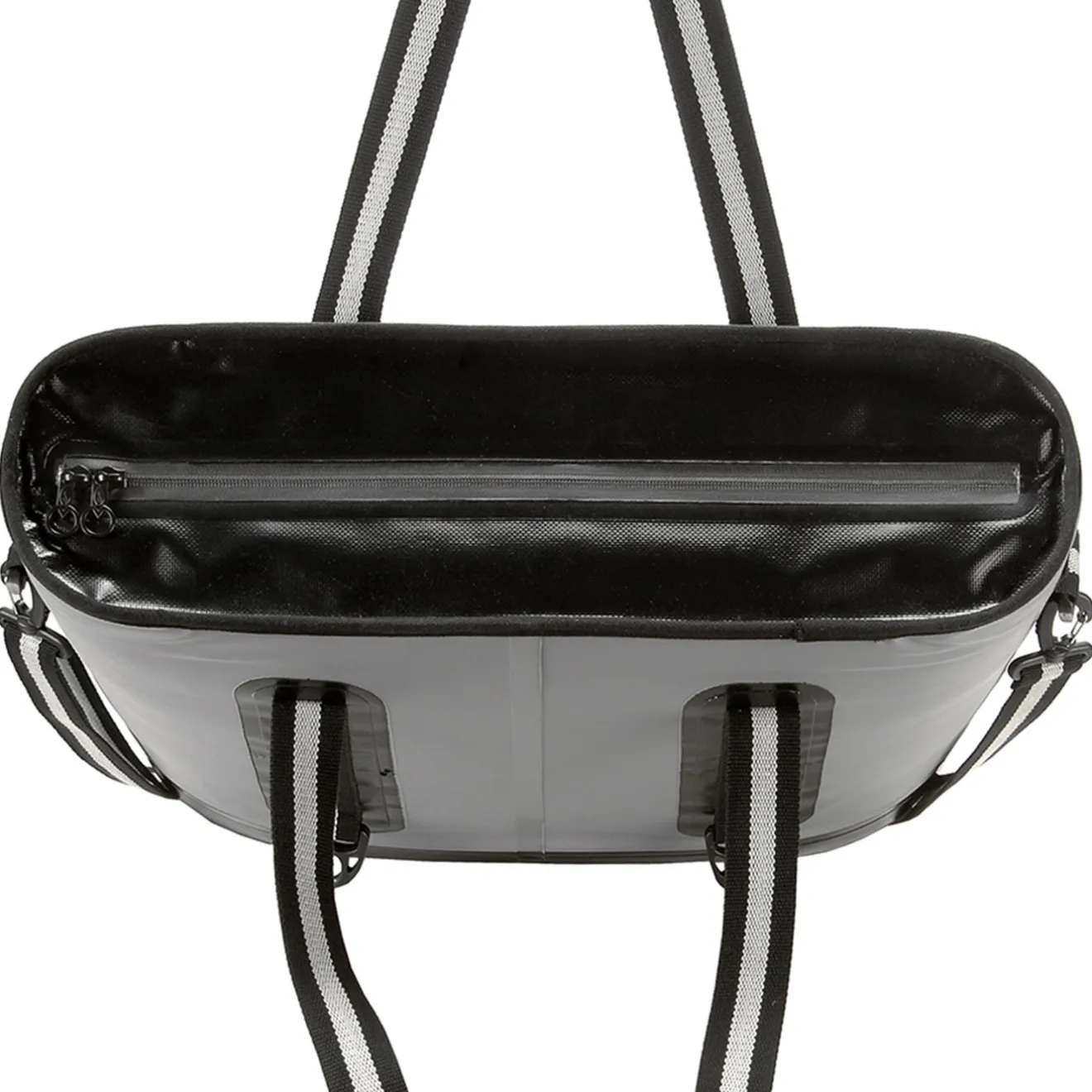 New 16 in. Soft Sided Cooler Bag Gray with Black Trim Camping Accessories