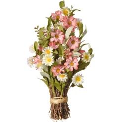 Sale 16 in. Spring Bouquet with Pink and White Daisy Flowers Flower Arrangements