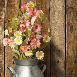 Sale 16 in. Spring Bouquet with Pink and White Daisy Flowers Flower Arrangements