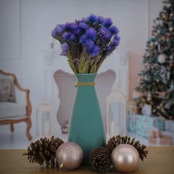 New 16 in. Spring Dried Blue Capeblumen Flowers Bouquet Flower Arrangements