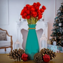 Sale 16 in. Spring Dried Red Capeblumen Flowers Bouquet Flower Arrangements