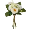 Online 13 in. Spring Floral Bouquet with White Peonies and Rose Blooms, Berry Clusters, Leafy Greens Flower Arrangements