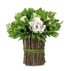 New 9 in. Spring Floral Bundle with Floral Blooms, Twig Base Flower Arrangements