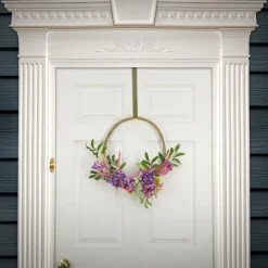 16 in. Spring Hoop Wreath with Lavender and Blossom Wreaths