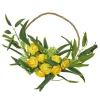 Clearance 16 in. Spring Hoop Wreath with Buttercup Blooms, Baby’s Breath, and Flowing Green Stems Wreaths