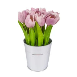 Discount 9 in. Spring Mauve Tulip Bouquet Flower Arrangements