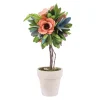 New 12 in. Spring Multicolor Floral Topiary Decor Potted Plants
