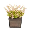 Discount 10 in. Spring Pink Lily-of-the-Valley Flowers in Wood Box Potted Plants