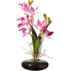 Online 10 in. Spring Pink Orchids Flower Pot Potted Plants